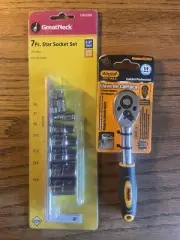 WAGTAIL1/4” DRIVE RATCHET GREAT NECK 7 PC. STAR SOCKET SET NIP 1/4”+3/8” L-WG
