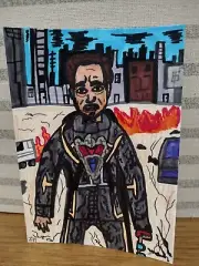 Drawing Tony Stark Avengers Infinity War Iron Man Hulk doctor strange Thanos Art