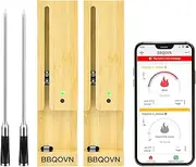 [BBQOVN] Wireless Meat Thermometer Smart Wireless with App 777ft Range 0.15 Inch Diameter (Unique) Ultra Thin Bluetooth Food Thermometer for Monitoring