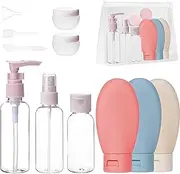 11 Pcs Travel Bottles for Toiletries, Refillable Travel Size Bottles, Leak Proof Travel Containers, Empty Travel Bottles, Travel Bottle Set with Bag for Cosmetic Shampoo Conditioner Lotion (Style B)