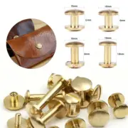 10 Arc Belt Screw Leather Craft Chicago Nail Brass Solid Rivet Stud Head/ 4-10mm