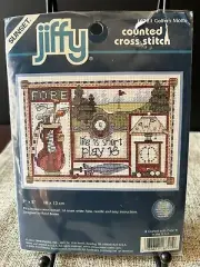 Dimensions Sunset Jiffy Golfer's Motto Cross Stitch Kit 16721 NWT Reed Baxter