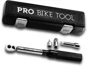 PRO BIKE TOOL 3/8 Inch Drive Click Torque Wrench Set, - 10-60 Nm, Black