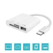 3-Port USB Type C to Card Reader Adapter SD Card Reader For MacBook Pro Laptop b