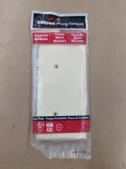 Cooper Ivory Single Gang Blank Thermoplastic END Sectional Plate Cover STE14V
