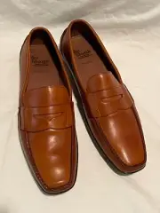 Allen Edmonds Brooker Penny 10 3E Wide Tan Loafers Driving Shoes NIB Vintage 09