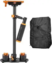 Tbest DSLR Camera Stabilizer Handheld Professional 3 Axes Telescopic Center Post with Fine Tuning Damping for Video DV Live Broadcast Vlogging Carbon Fiber
