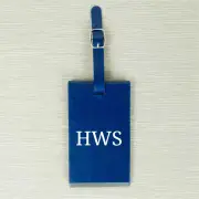 Blue Personalised Initials Luggage Tag