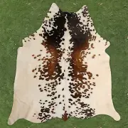 100% Real Natural Rugs Area Cow Hair On Cowhide Skin Floor Rug 63x59" CC-1092