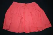 New OshKosh Girls 8 year Skirt Pull On Soft Corduroy Bright Coral Soft Elastic W