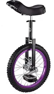 Kids Unicycle 16-Inch Wheel for Beginners 9/10/12/13/14 Year Old, Great for Your Daughter/Son, Girl, Boy Birthday Gift, Adjustable Seat (Color, Yellow),Purple Durable TDF