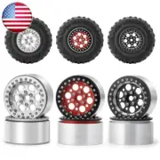Qmore 2.2" Metal Wheel Rim 120mm Rubber Tire for 1/10 RCCrawler Axial Wraith Car