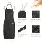 Black Lightweight Denim Jean Accessories Waterproof Waxed Canvas Apron