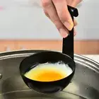 with Hook Egg Poacher Black Egg Cooker Boiling Eggs Spoon Chocolate