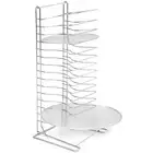 Metalcraft 19029 Chrome-Plated Steel Standard Pizza Rack 15 Slots Silver