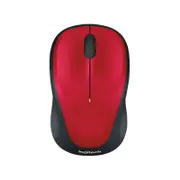 Logitech M235 Wireless Mouse Red - Contoured Design Glossy Comfort Grip