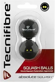 Tecnifibre Double Yellow Dot Squash Balls - 2 Pack
