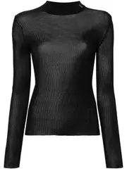 [Saint Laurent Paris] Saint Laurent Paris-Pullover A Coste In Seta-Donna L