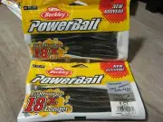 2 Packs Berkley 5.25" General Stick Worm Soft Fishing PowerBait Solid Black