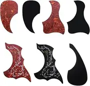 SING F LTD 7PCS Guitar Pickguards Bird and Drop Shaped Anti-Scratch Guard Plate Self-Adhesive Wear-Resistant Pick Guard Sticker for Acoustic Guitar