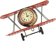 ABOOFAN Vintage Airplane Clock Ornament Clock Decor Chic Home Office Decoration Unique Retro Style Design for Bedroom Study