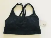 Lululemon Women’s Sports Bra Energy LW2BHES Black Print HWYC Size 4