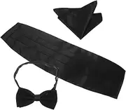 [Holibanna] 2 Sets Dress Girdle Set Handkerchief Men Men' Bow Tie Men Costume Accessories Bow Tie and Handkerchief Smooth Cummerbund Pocket Handkerchief Men Handkerchiefs Men's Bow Tie