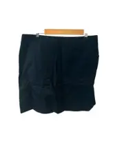 New LANDS END Navy School Uniform Adaptive Ponte Top of Knee Skirt Womens 16