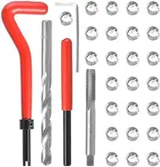 Daseeme 30Pcs Metric Thread Repa Insert Kit M5 M6 M8 M10 M12 M14 Helicoil Car Pro Coil Tool M8 * 1.25