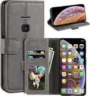 Case for Nokia 8210 4G, Magnetic PU Leather Wallet-Style Business Phone Case,Fashion Flip Case with Card Slot and Kickstand for Nokia 8210 4G 2.8 inches-Grey