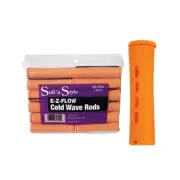 ST-356-TGJU BEAUTY SALON EZ COLD WAVE HAIR PERM RODS - 1 DOZEN TANGERINE JUMBO