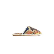 [VALENTINO] Ta chambre slides in voyage imaginaire denim Multicolor