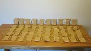 50 NEW BURLAP JUTE SACKS WITH DRAWSTRINGS 3" BY 5" WEDDING PARTY FAVOR BAGS