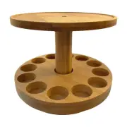 Oil Display Stand Wooden Fragrance Oil Rack Cosmetic Perfume Rack 2 Tier Refined