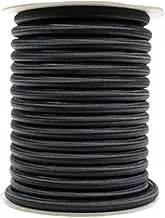 Paracord Planet - 1/2", 1/4", 1/8", 3/8", 5/8", 1/16", 3/16", 5/16", 1/32" and 2.5mm - Black Shock Cord - Elastic Bungee Nylon Crafting Stretch - Made in USA