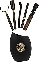 BEBEMOKO Pcs Bamboo Tea Ceremony Set Elegant Tea Preparing Tools Great for Home Decor Office Use