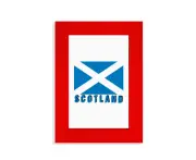 Flag Blue White Scottish Culture Picture Display Art Red Photo Frame