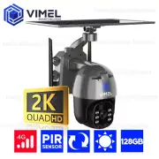 4G LIVE Solar 128GB Night Security Camera ULTRA HD 2K 3 Way Installation PTZ