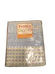 Frolics Kids Collection Blue/White Fabric Shower Curtain Polka Dots 72x72 NEW