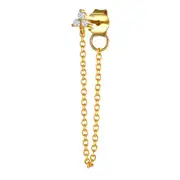 ANYCO Earrings Gold Plated Geometric Cute Icons Tassel Ear Line Stud For Women Teen Fashion Stylish Accessories Jewelry Gifts Triangle