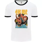 Kaiju Dragon King Ghidorah Japanese Monster Mens Ringer T-Shirt