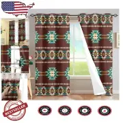 84” Southwestern Aztec Blackout Drapes, Geometric Design, Perfect for Any Room