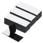 2x5.9 Inches Hook and Loop Dots 40 Sets Rectangle Self Adhesive Tape Black