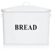 Bread Box, Metal Bread Box with Lid for Kitchen Countertop, Large Bread Bin H...