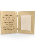 Laser Engraved Folding Wooden Photo Frame 21cm x 16cm
