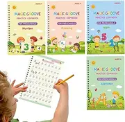 Tracing Books For Kids Ages 3-5,Children's Magic Copybooks Grooved Handwriting Book | Handwriting Practice, Preschool Learning Activities for Holiday Or Birthday