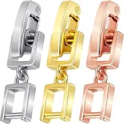 Mxxipp 3pcs Necklace Bracelet Extenders, Foldover Watch Band Extension Clasp, Copper Extension Jewelry Clasps for Jewelry Making- Silver & Gold & Rose Gold