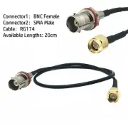 Effective BNC Female to SMA Male Connector for RG174 Cable Signal Transmission