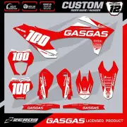 GASGAS MOTOCROSS GRAPHICS KIT CUSTOM MX GRAPHICS DECALS MC MCF EC BLOK RED/WHI