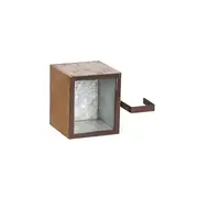 Window 15cm Zinc Box Planter Small Outdoor Yard/Patio Home Garden Decor Bronze